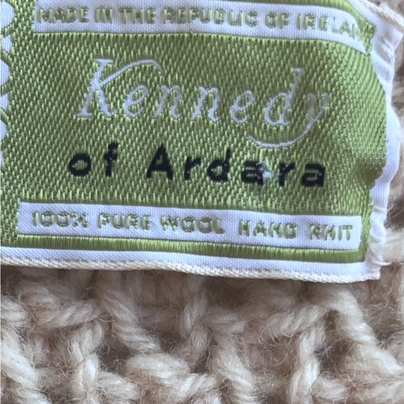 Vintage Irish Aran Cardigan | Kennedy of Ardara | Hand Knit Wool Fisherman - Picture 3 of 15